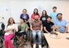 Na imagem, temos um grupo de 9 estudantes empossados no Fórum Estudantil de Acessibilidade,